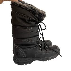 Totes All Weather Footwear Emily Black Snow Boots with Faux Fur Women's Size 6M